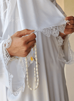 شرشف صلاة لف ابيض ستان اويا ابيض من لاجور