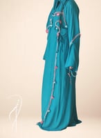 شرشف صلاة قطن بارد لف أزرق بالكروشيه من لاجور