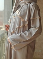 شرشف صلاة سستة رمادى فاتح مزين بالكروشيه اليدوي فخ...