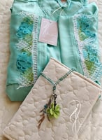 شرشف صلاة لف تيفني ستان مزين بأويا يدوي من لاجور