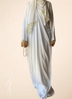 شرشف صلاة لف ابيض ستان اويا ذهبي من لاجور