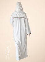 شرشف صلاة سستة ابيض بالكروشيه الوردي المميز