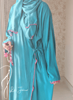 شرشف صلاة لف فيروزي بالكروشيه يدوي