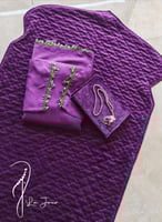 شرشف صلاة لف بنفسجي بالورد الاويا اصفر و ابيض الفا...