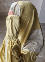 شرشف صلاة خمار اخضر بالدنتال الابيض و مع شنطة من ل...