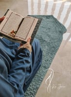 شرشف صلاة لف ازرق تركوازي كروشيه فاخر و مميز