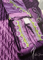 شرشف صلاة لف موف غامق قطن اويا ورد فخم