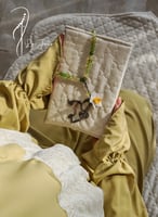 شرشف صلاة خمار اخضر بالدنتال الابيض و مع شنطة من ل...