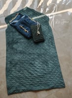 شرشف صلاة لف ازرق كروشيه و ورد اويا فخم