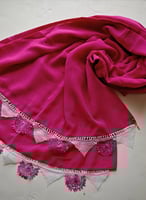 طرحة بوال فوشي مزينة بالاويا