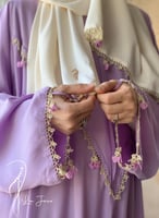 شرشف صلاة سحاب موف مزين بالكروشي يدوي