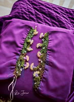 شرشف صلاة لف موف بالورد الاويا اصفر و ابيض الفاخر