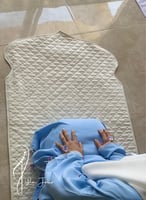 شرشف صلاة لف ازرق باستيل مزين بالكروشبه الفاخر و ا...