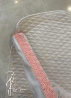 شرشف صلاة لف جبير خربزي و الطرحة مثبتة .