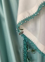 شرشف صلاة لف تفني اخضر بالكروشبه و الورد الاويا ال...