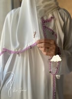 شرشف صلاة لف أبيض بالكروشبه و الورد الاويا الفاخر