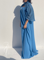 ثوب وكاب شيفون حرير