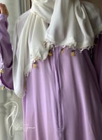 شرشف صلاة سحاب موف كروشيه يدوي و الطرحة منفصلة .