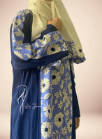 شرشف صلاة سحاب طرحة منفصلة ازرق