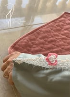 شرشف صلاة سحاب ازرق قطن ستان كروشيه يدوي