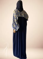 شرشف صلاة سستة طرحة مثبتة اسودو بيج منقوش