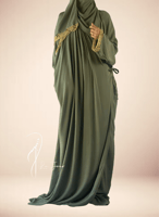 شرشف صلاة لف سكري وزيتي من الجنب يجهز خلال اسبوعين