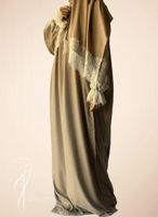 شرشف صلاة لف دانتيل موكا طرحة منفصلة