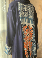 شرشف صلاة سحاب طرحة منفصلة ازرق