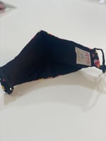 #6قطن اسود منقوش ورد ناعم