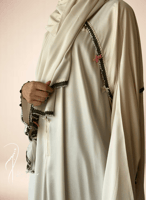 شرشف صلاة بيج سستة اويا تركي يدوي و الطرحة مثبتة.