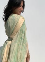 طقم اوف شودر حرير شيفون وتنورة حرير سوفاج