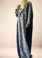 شرشف صلاة سحاب طرحة منفصلة ازرق