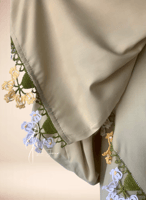 شرشف صلاة فستقي سستة اويا تركي يدوي والطرحة منفصلة