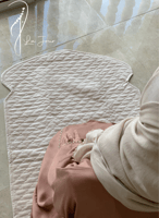 شرشف صلاة بيج على بني اويا لف طرحة متصلة بيج