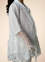 بيجامة اطفال قطن مع دانتيل أبيض