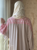 شرشف صلاة لف طرحة منفصلة وردي