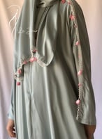 شرشف صلاة سحاب ازرق قطن ستان كروشيه يدوي