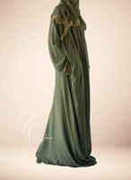 شرشف صلاة لف سكري وزيتي من الجنب يجهز خلال اسبوعين