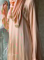 شرشف صلاة سحاب خربزي مزين بالكروشيه اليدوي و الطرح...