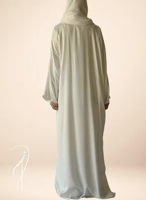 شرشف صلاة جبير فاخر اوف وايت طرحة منفصلة