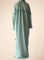 شرشف صلاة لف ازرق مزين بالكروشبه الفاخر