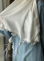 شرشف صلاة سحاب ازرق كروشيه يدوي