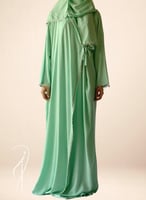 شرشف صلاة لف تفني اخضر بالكروشبه و الورد الاويا ال...