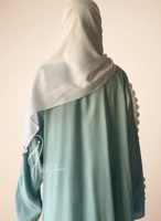 شرشف صلاة تفني مع كروشيه تركي ابيض