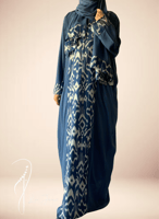 شرشف صلاة سستة ازرق منقوش