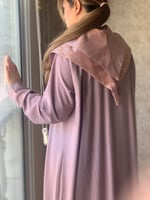 جلابية موف فاتح لفندر مع حولا مقصبة