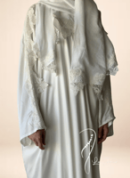 شرشف صلاة جبير فاخر اوف وايت طرحة منفصلة