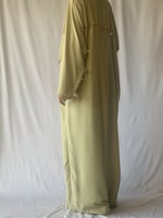 شرشف صلاة لف فستقي اخضر فاتح كروشيه يدوي