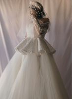 فستان عروسة شك ورود مع جونتي