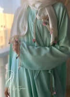 شرشف صلاة لف مرد كروشيه فاخر اخضر فستقي طرحة متصلة